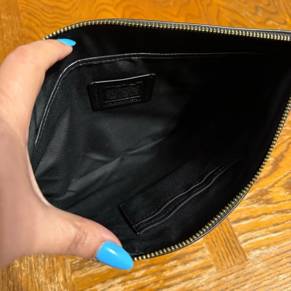 COACH x Atari Centipede Leather Large Pouch Clutch